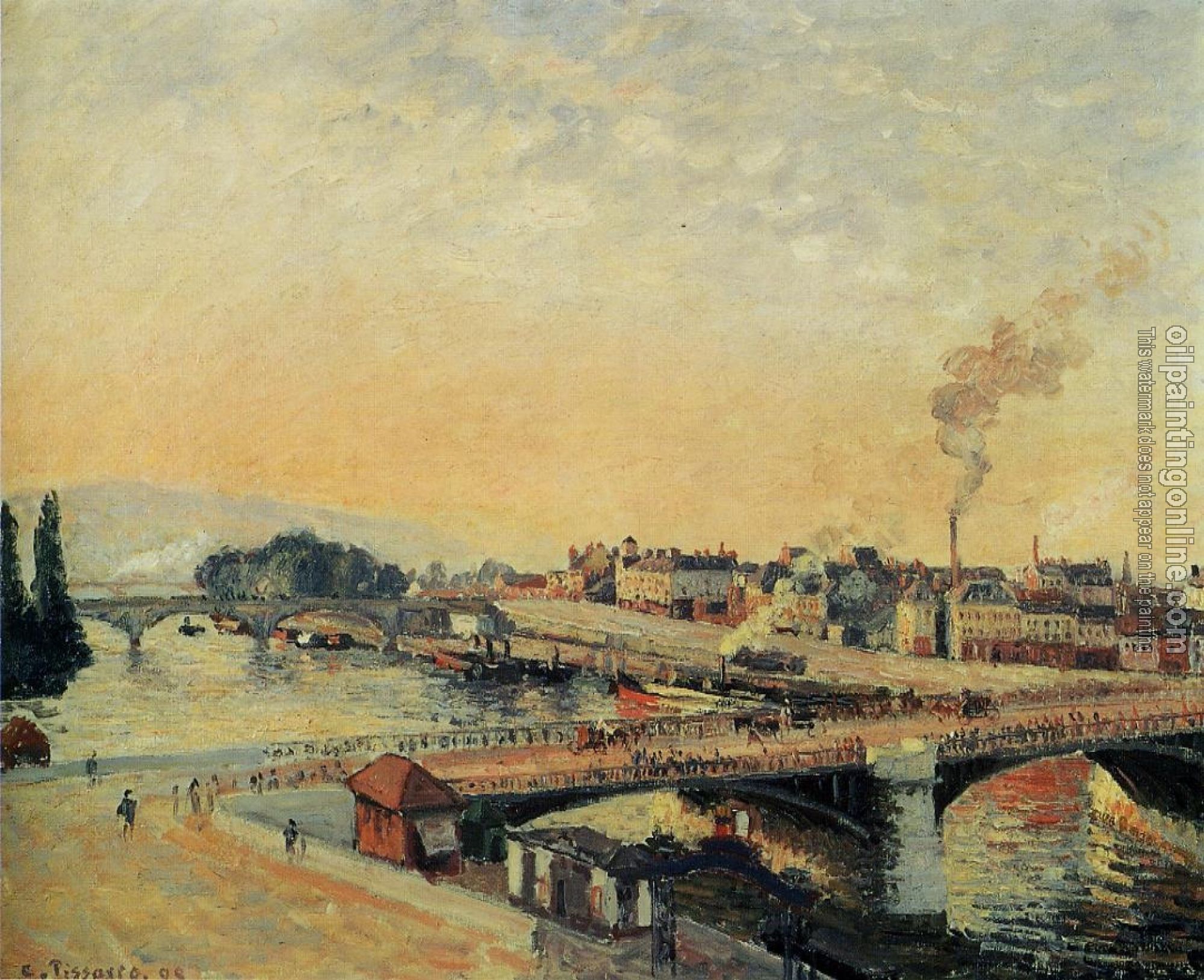 Pissarro, Camille - Sunrise, Rouen